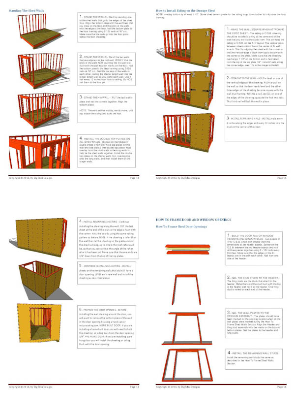 How To Build a Shed Book pages 13-16
